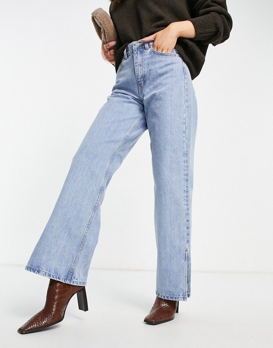 Tall - Echo Sky High - Jeans con fondo ampio e spacchetti laterali lavaggio chiaro rétro - Dr Denim - Modalova