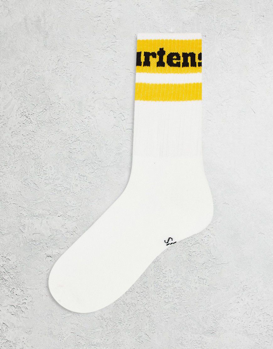Athletic - Calzini bianchi e gialli con logo - Dr Martens - Modalova