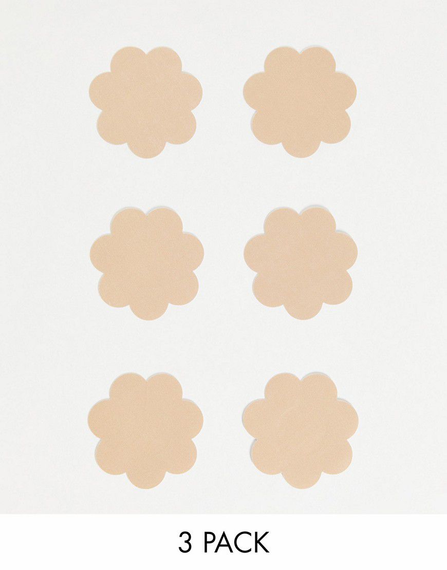 Set da 3 paia di copricapezzoli adesivi beige - Fashionkilla - Modalova