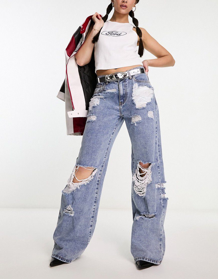 The Brand - Jeans larghi strappati a fondo ampio - KYO - Modalova