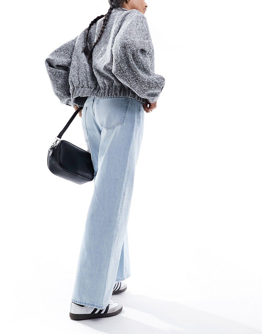 Jeans larghi a vita bassa vestibilità comoda lavaggio chiaro - Hollister - Modalova