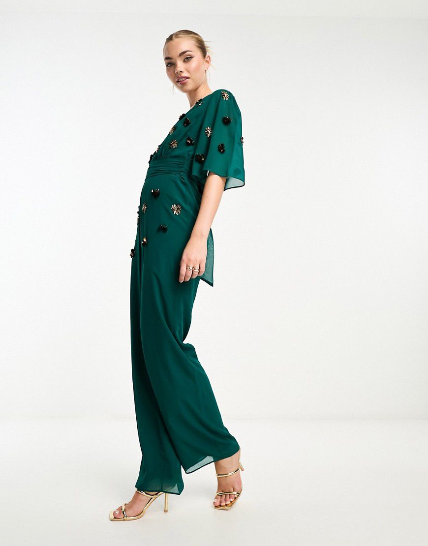 Tuta jumpsuit smeraldo decorata - Hope & Ivy - Modalova