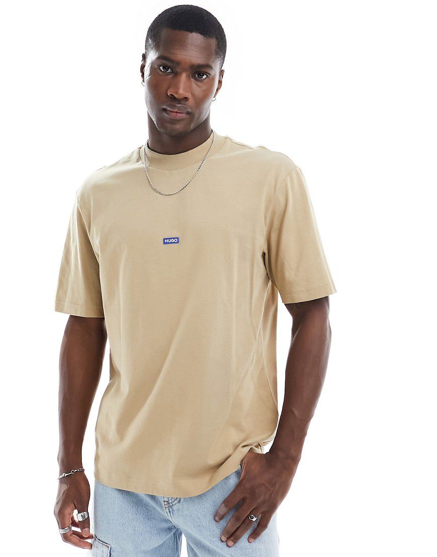 T-shirt vestibilità comoda beige - Hugo Blue - Modalova