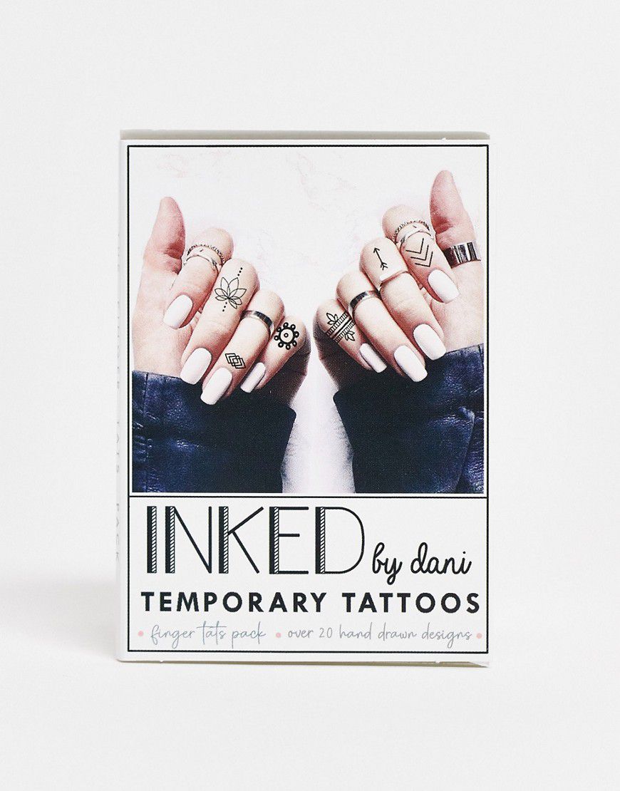 Confezione di tatuaggi temporanei per dita - INKED by Dani - Modalova