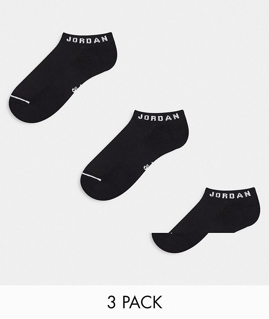 Confezione da 3 calzini alla caviglia neri - Jordan - Modalova
