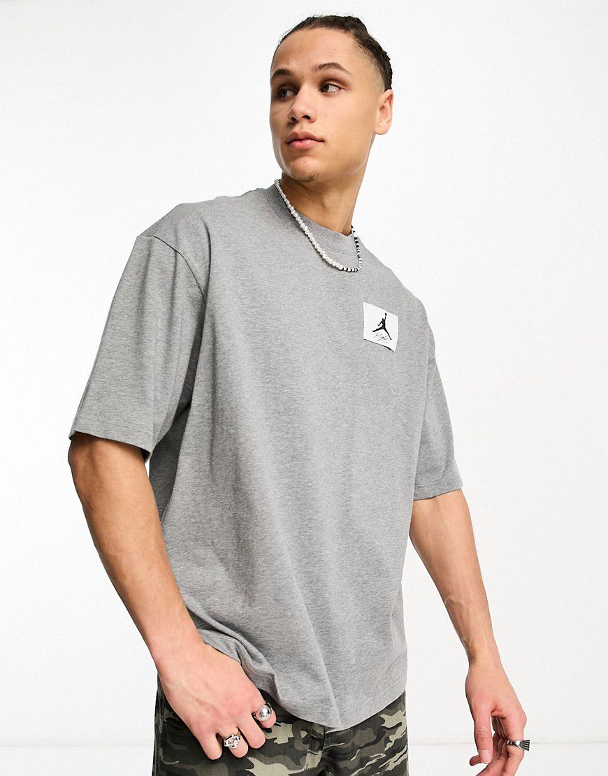 T-shirt oversize grigia con logo - Jordan - Modalova
