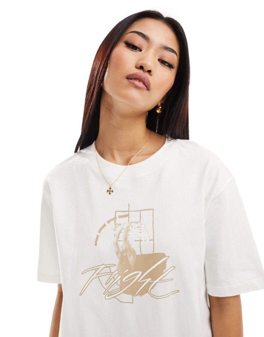 T-shirt squadrata bianca con grafica - Jordan - Modalova