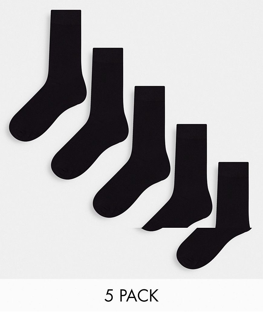 Confezione da 5 calzini neri - Jack & Jones - Modalova