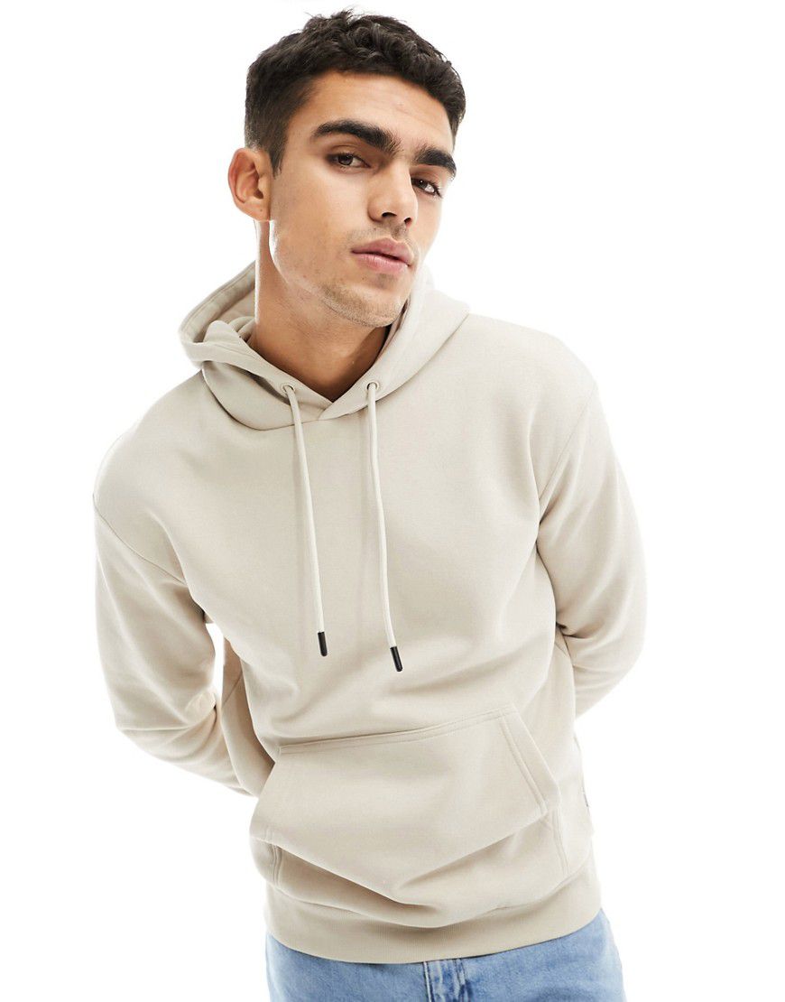 Felpa con cappuccio oversize beige - Jack & Jones - Modalova