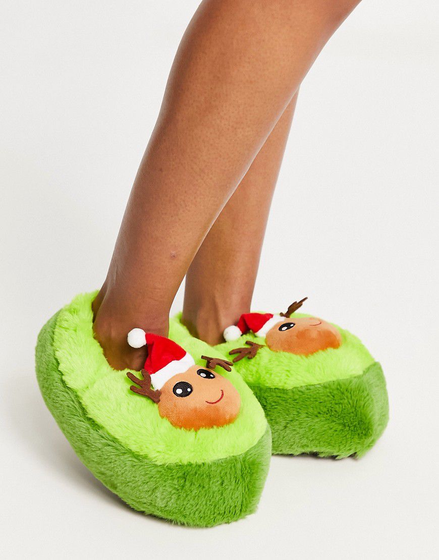 Pantofole natalizie con avocado - Loungeable - Modalova