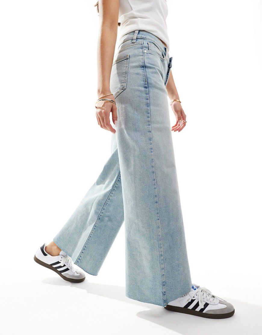 Jeans a fondo ampio color azzurro - Mango - Modalova
