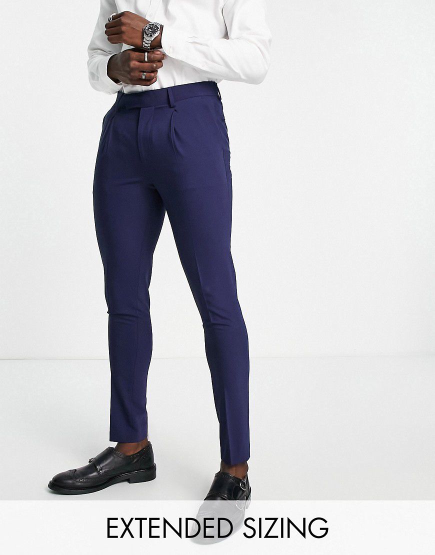 Tower Hill - Pantaloni da abito super skinny in misto lana pettinata medio - Noak - Modalova