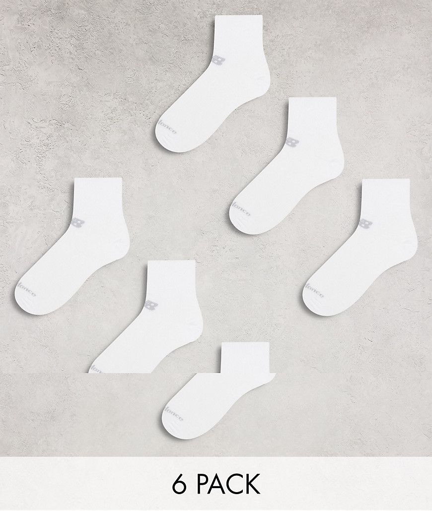 Confezione da 6 paia di calzini tecnici bianchi - New Balance - Modalova