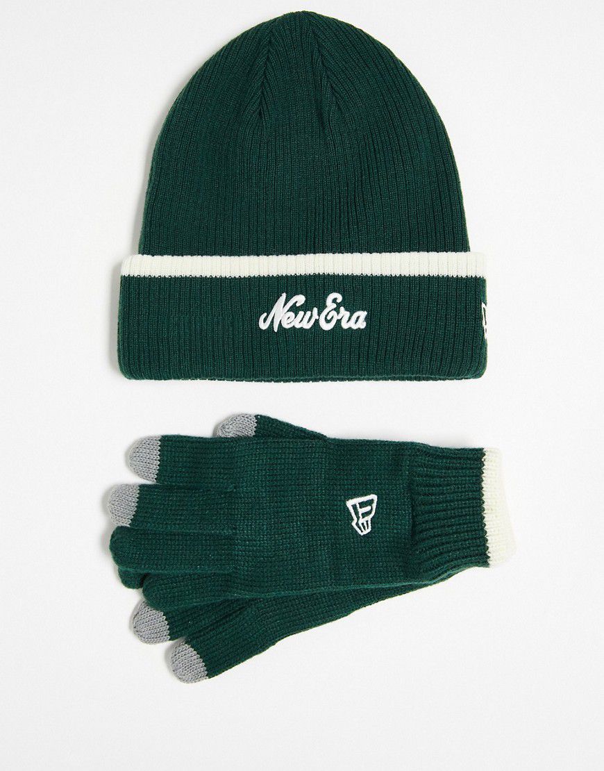 Cappello e guanti unisex verdi - New Era - Modalova