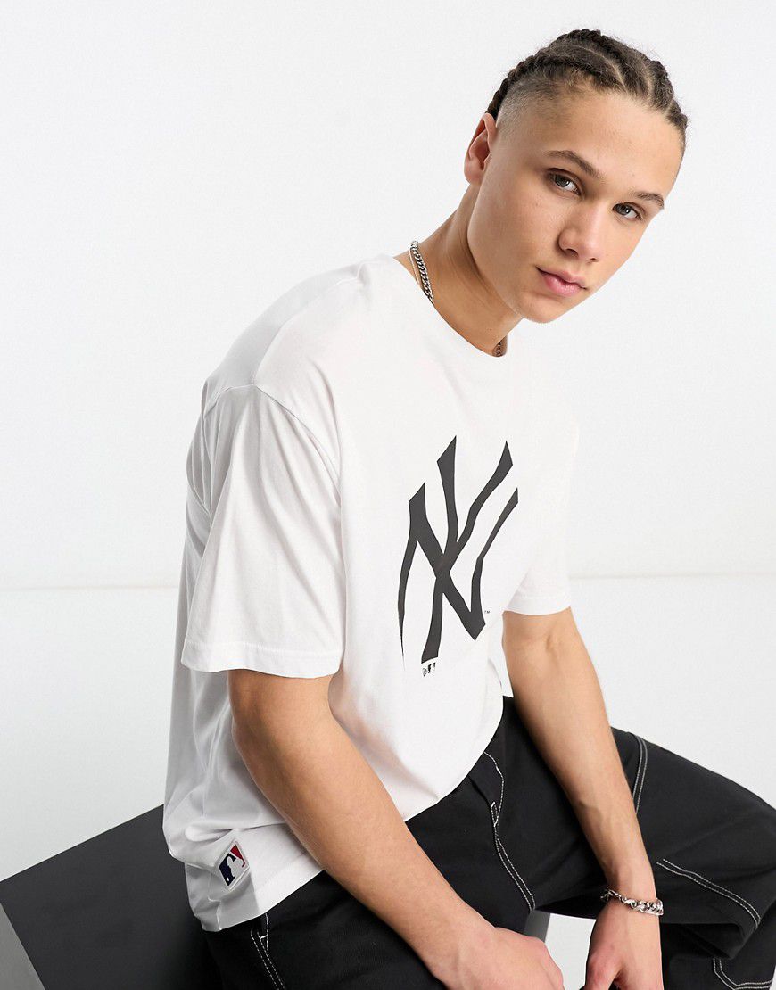 New York Yankees - T-shirt oversize bianca - New Era - Modalova