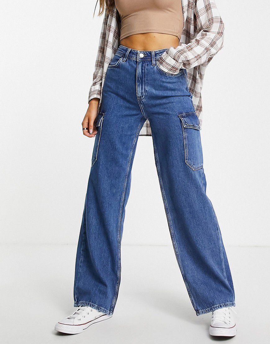 Jeans medio con tasche cargo - New Look - Modalova