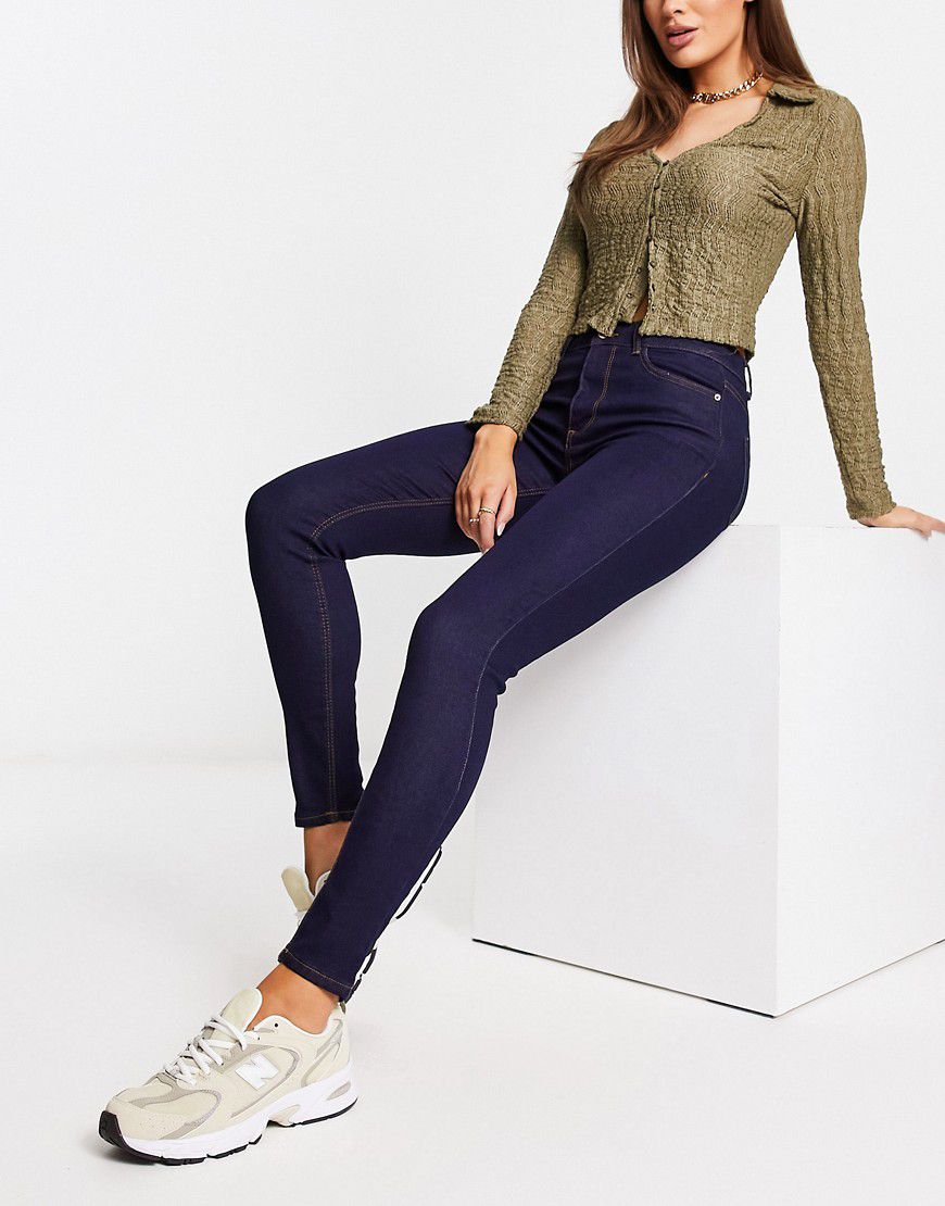 Jeans skinny a vita medio alta scuro - New Look - Modalova