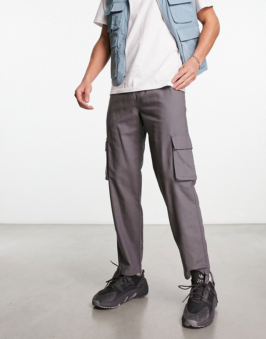 Pantaloni cargo leggeri scuro - New Look - Modalova