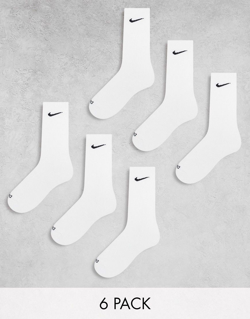 Confezione da 6 paia di calzini unisex bianchi ammortizzati - Nike Training - Modalova
