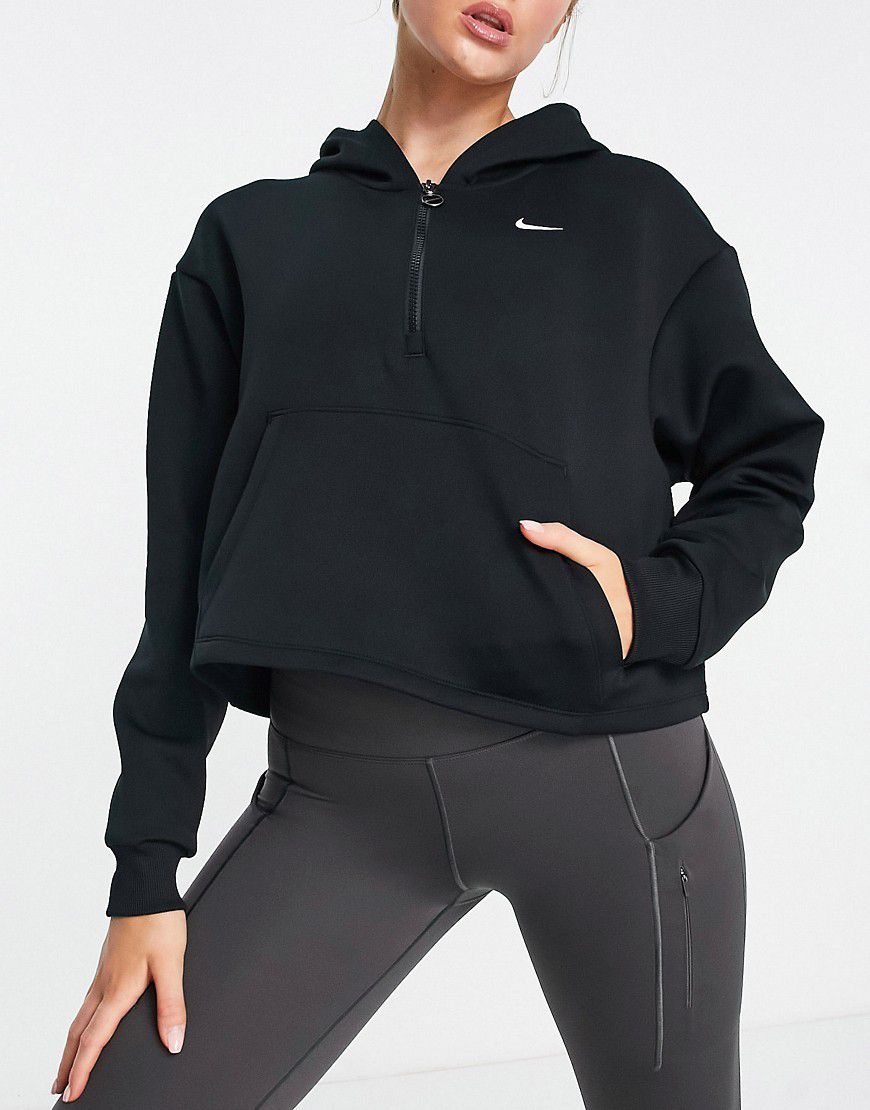 One Dri-FIT - Felpa con cappuccio nera con grafica glitterata - Nike Training - Modalova