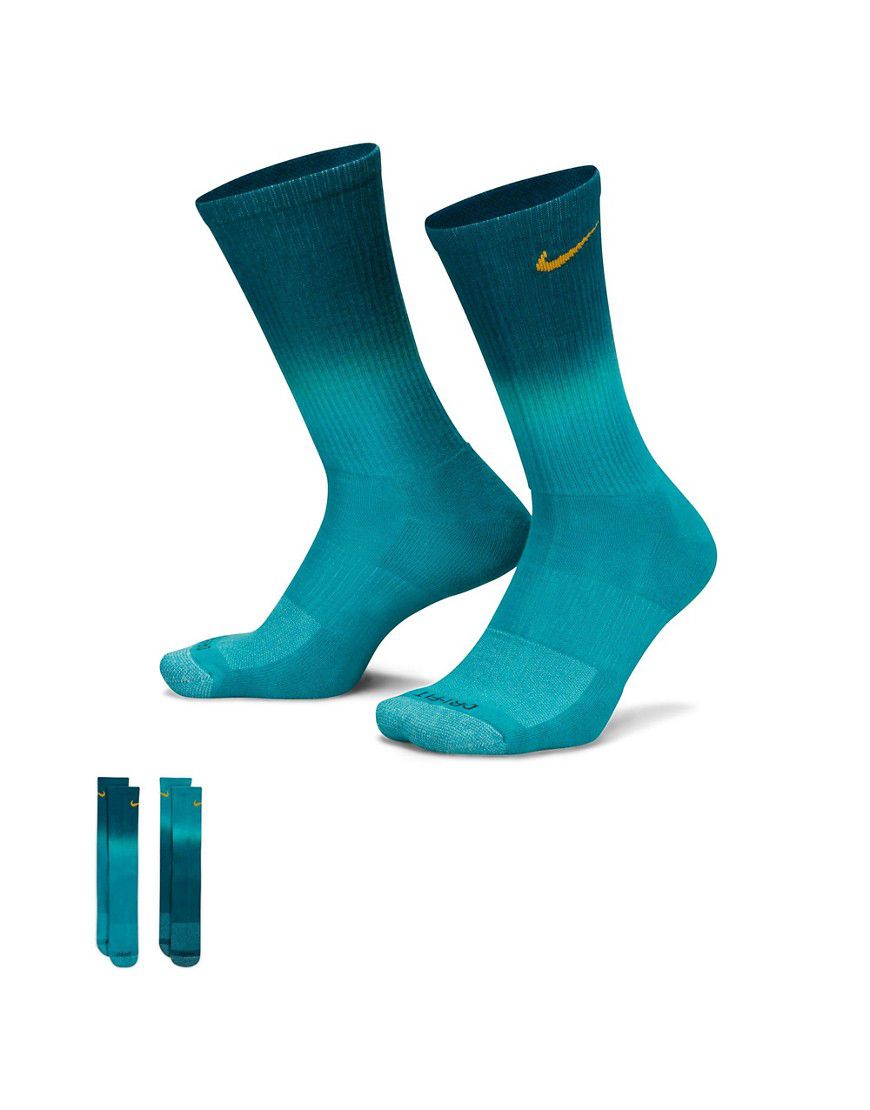 Everyday Plus - Confezione da 2 paia di calzini ammortizzanti blu - Nike - Modalova