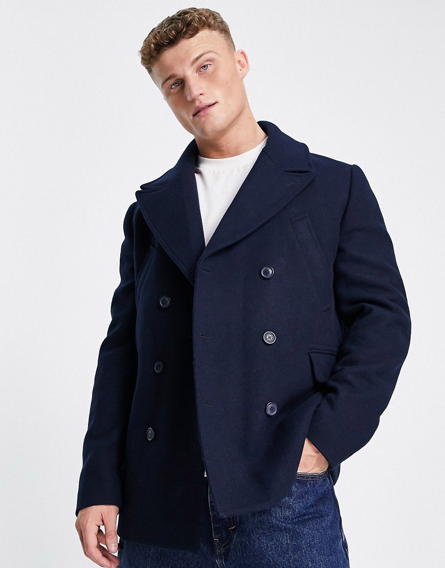 Cappotto monopetto in misto lana, colore - Selected Homme - Modalova