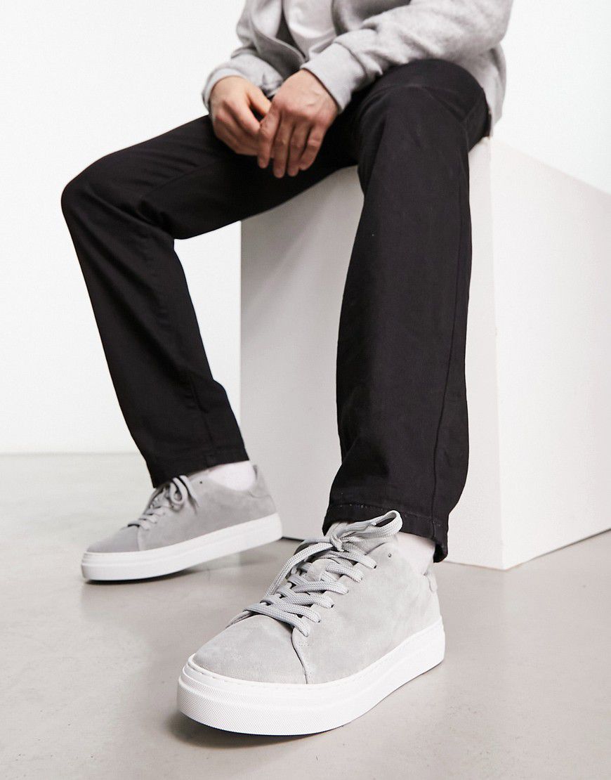 Sneakers chunky grigie in camoscio - Selected Homme - Modalova