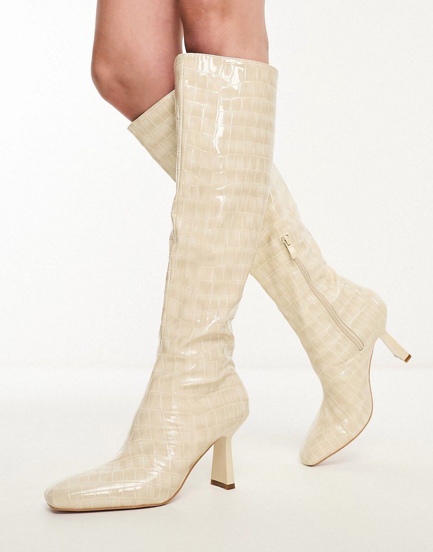 Simmi London - Benedict - Stivali al ginocchio con tacco sporco pitonati - SIMMI Shoes - Modalova