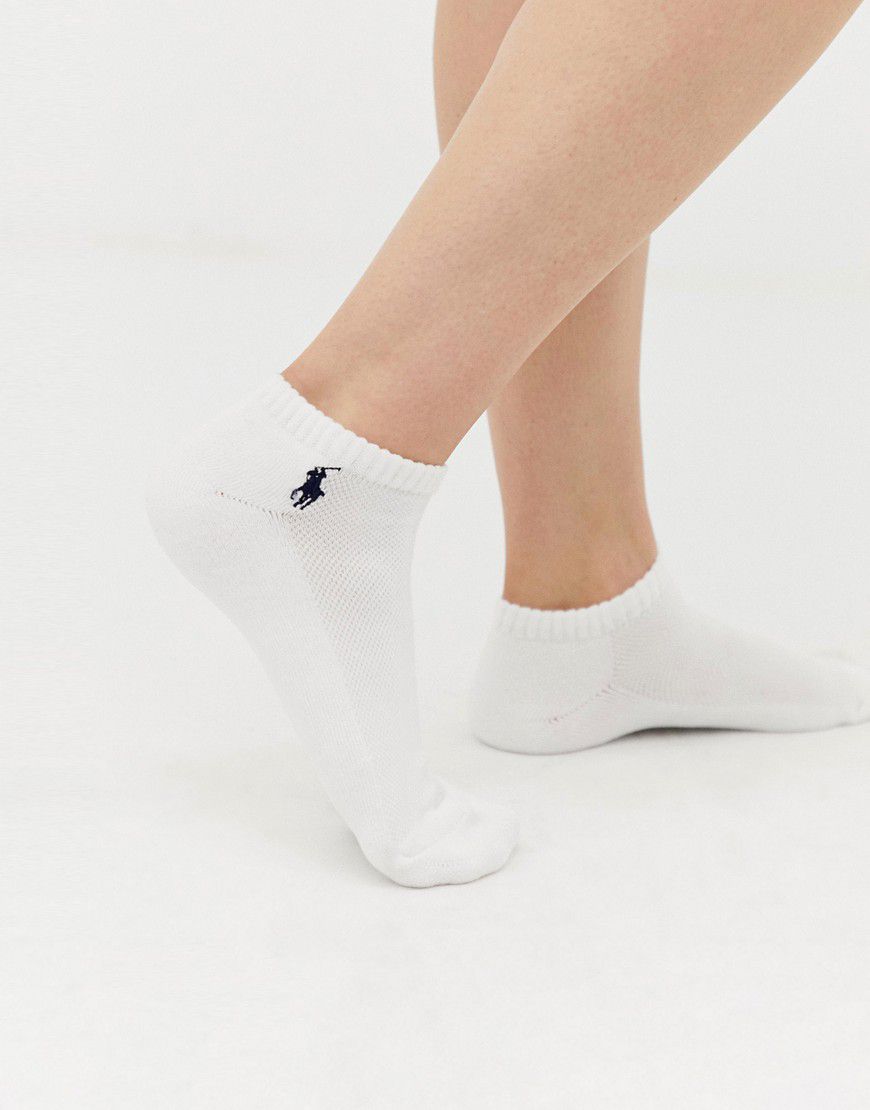 Confezione da 6 calzini sportivi corti con suola imbottita bianchi - Polo Ralph Lauren - Modalova