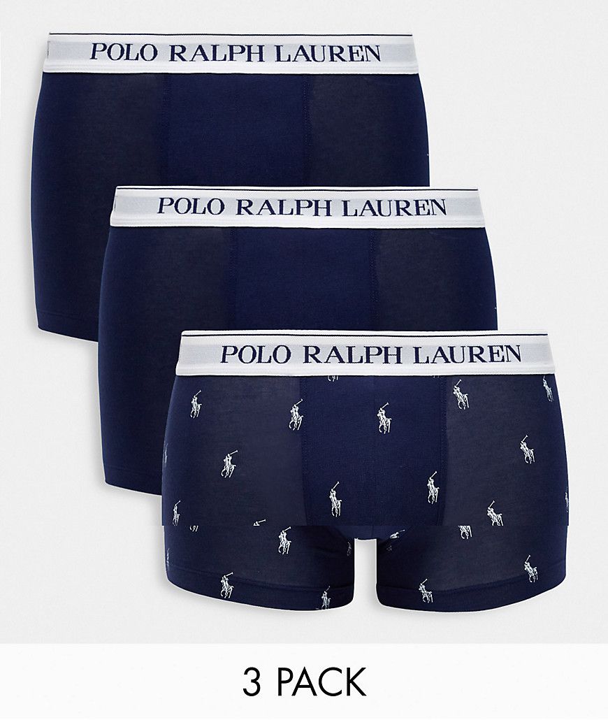 Confezione da 3 boxer aderenti con logo del pony - Polo Ralph Lauren - Modalova