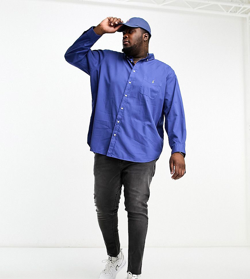 Big & Tall - Camicia classica in twill con logo iconico - Polo Ralph Lauren - Modalova
