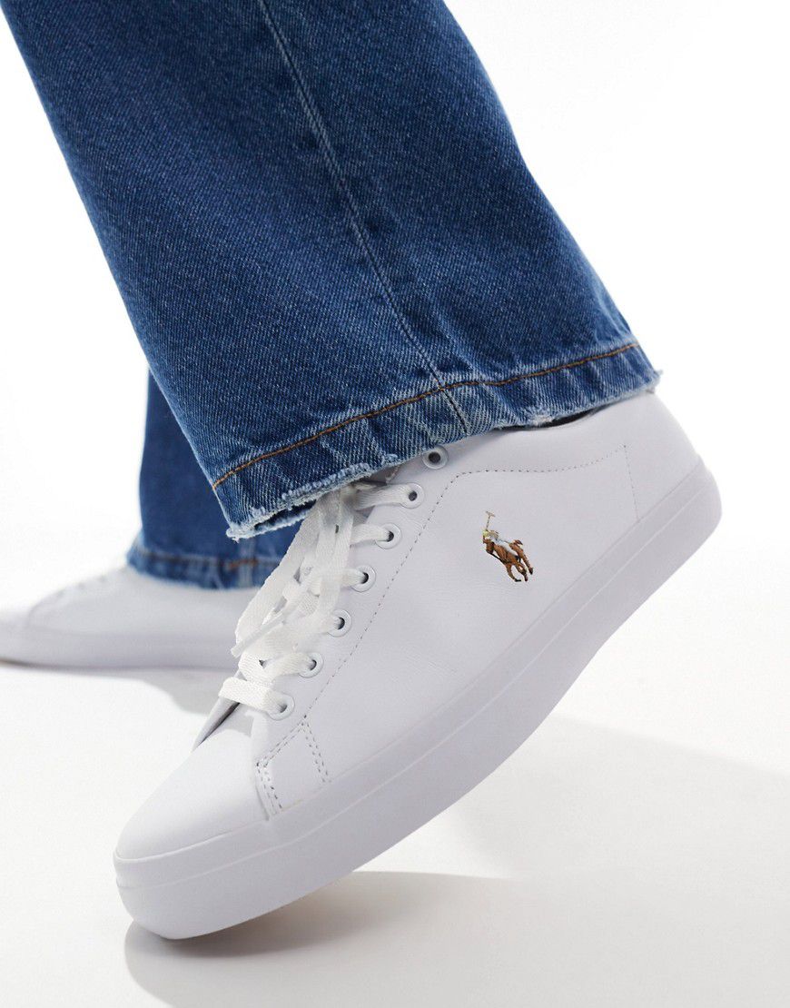 Longwood - Sneakers in pelle bianche con logo multicolore - Polo Ralph Lauren - Modalova