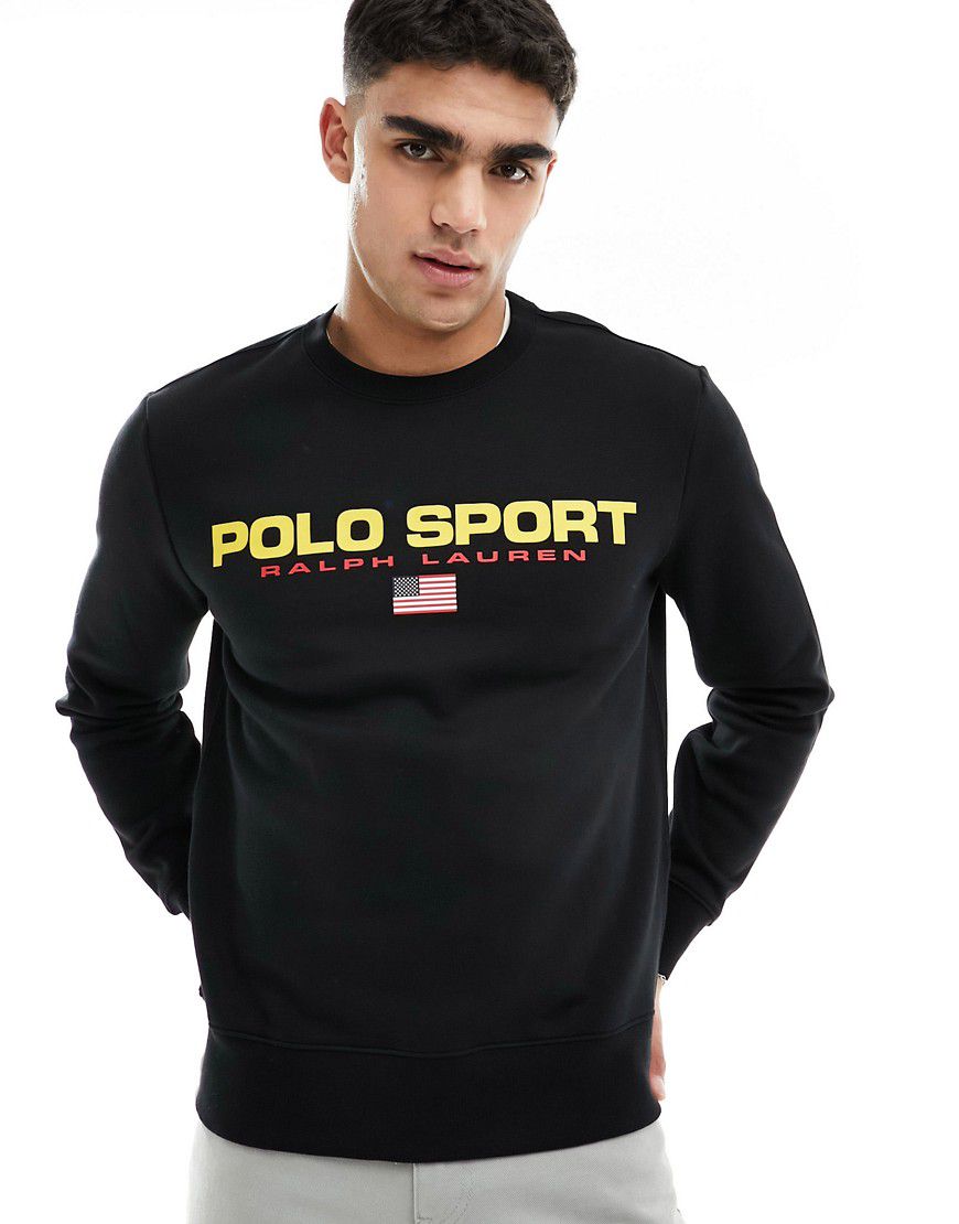 Sport Capsule - Felpa nera con logo sul davanti - Polo Ralph Lauren - Modalova