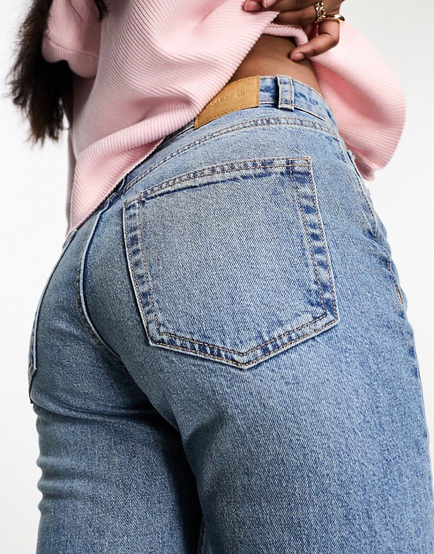 Jeans confortevoli dritti medio a vita alta - Pull & Bear - Modalova