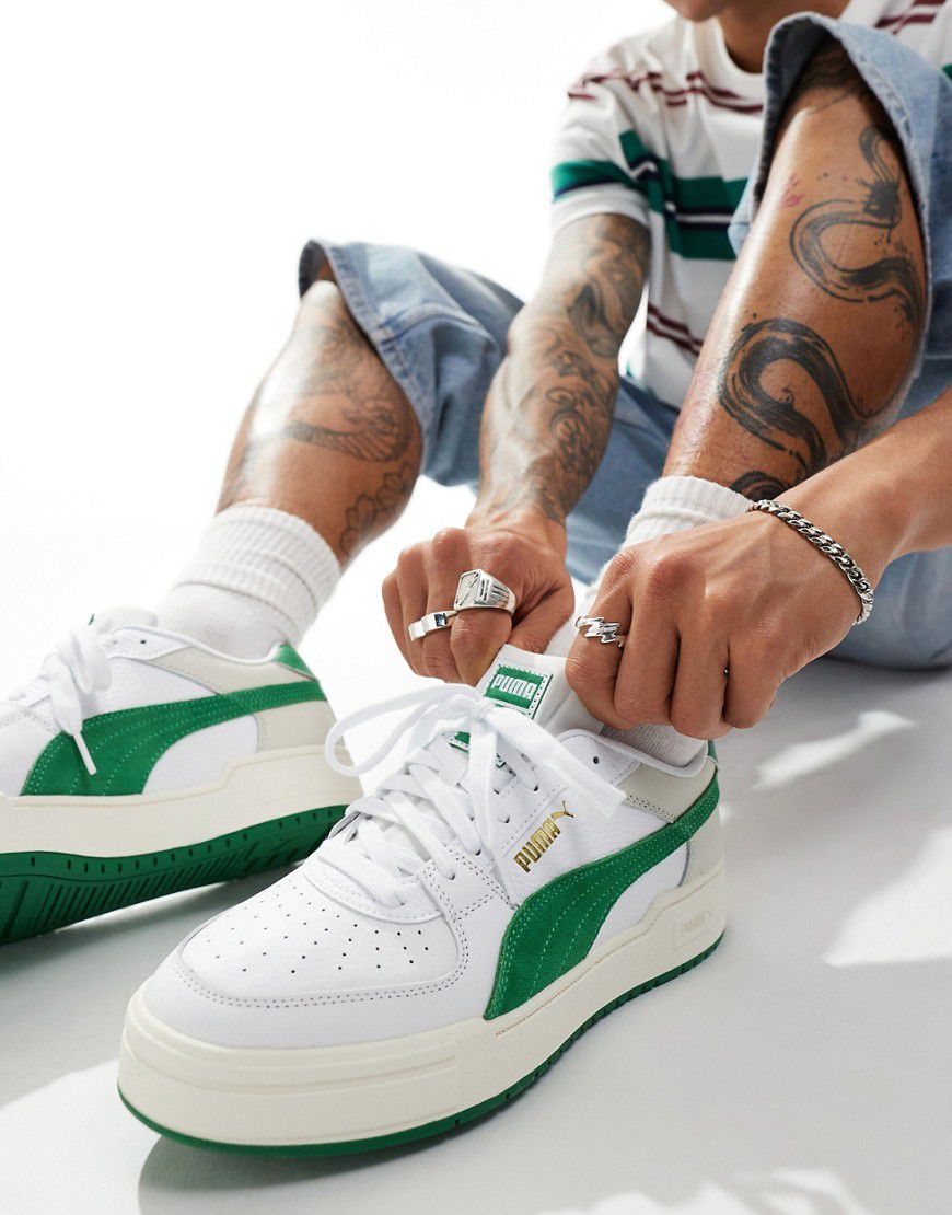 CA Pro - Sneakers in camoscio bianche e verdi - Puma - Modalova