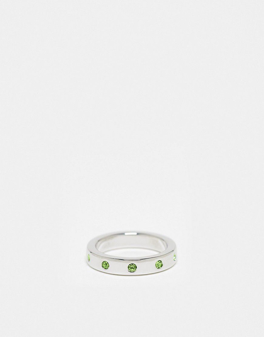 Confezione da 1 anello argentato con pietre smeraldo - Whistles - Modalova