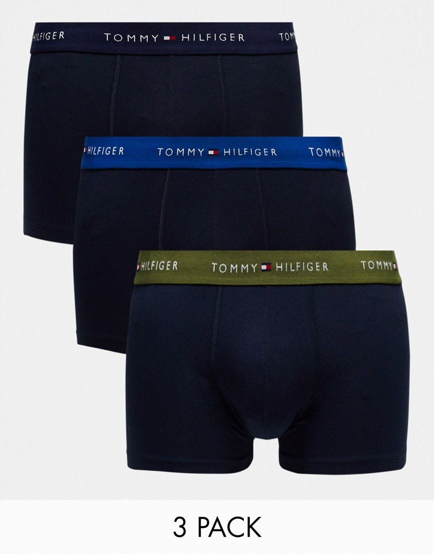 Confezione da 3 paia di boxer aderenti con fascia in vita con logo colorato - Tommy Hilfiger - Modalova