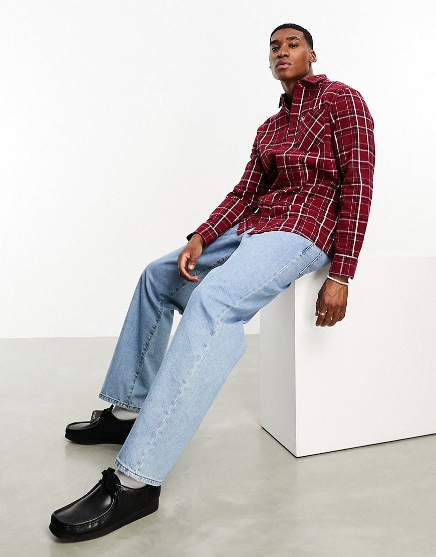 Camicia classica rossa a quadri con tasca - Tommy Jeans - Modalova