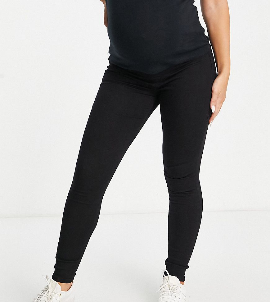 Joni - Jeans neri con fascia sotto al pancione - Topshop Maternity - Modalova