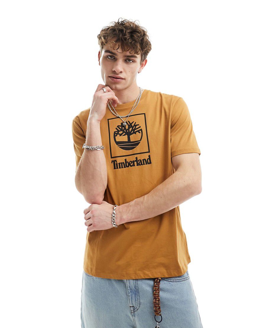 Stack - T-shirt color grano con logo - Timberland - Modalova