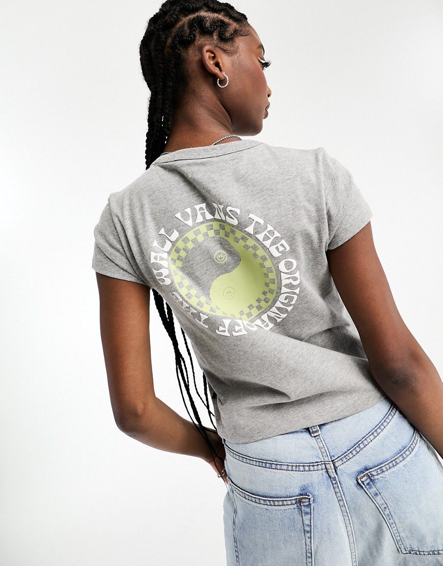 T-shirt mini grigia con stampa yin-yang sul retro - Vans - Modalova