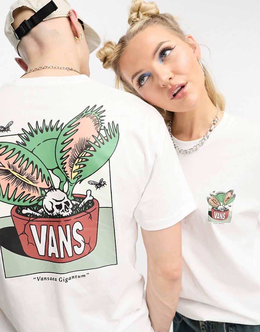 Trap Planter II - T-shirt unisex bianca con stampa sul retro - Vans - Modalova