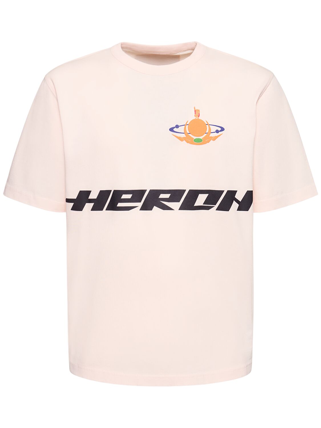T-shirt In Jersey Di Cotone Con Stampa - HERON PRESTON - Modalova