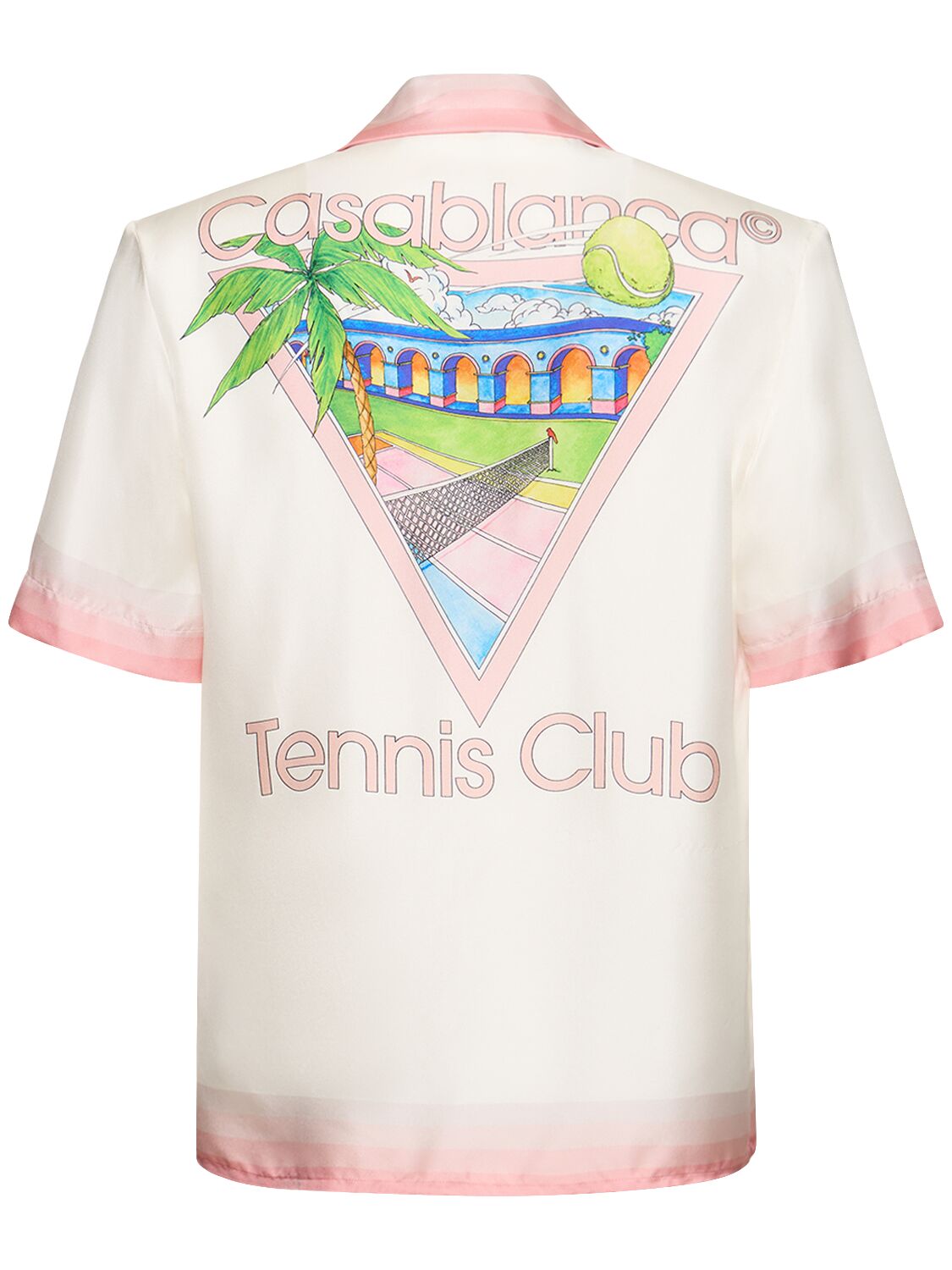 Camicia Tennis Club In Seta Stampata - CASABLANCA - Modalova