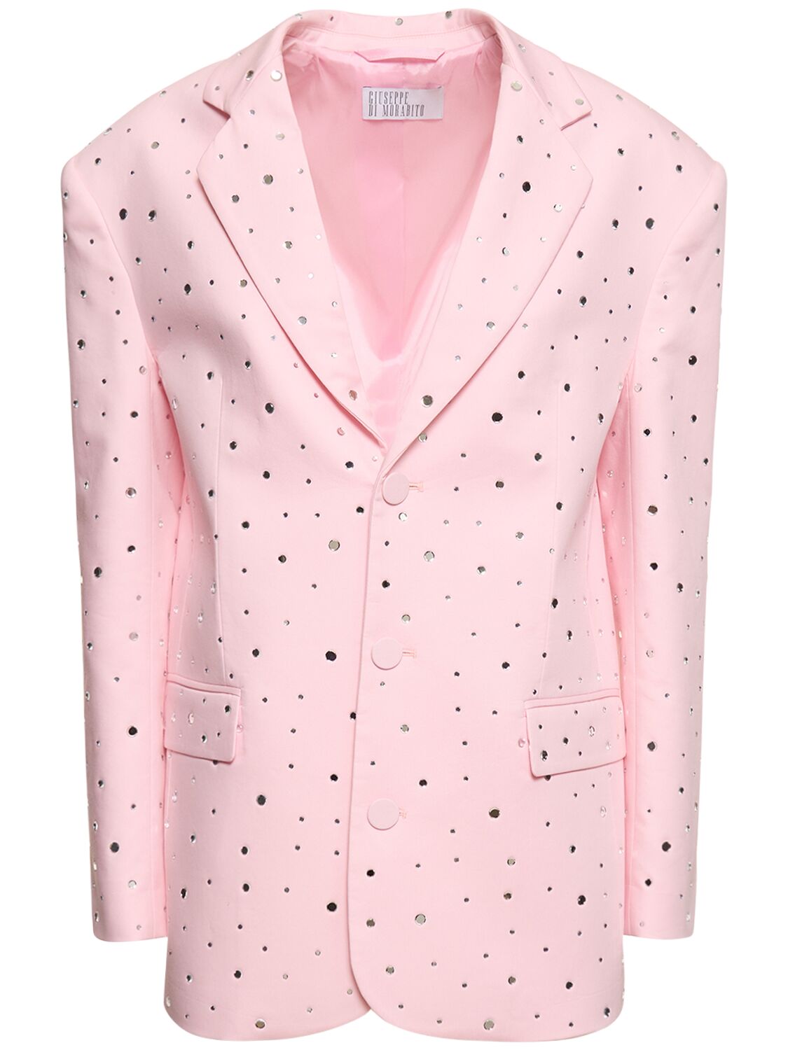 Embellished Cotton Blend Jacket - GIUSEPPE DI MORABITO - Modalova