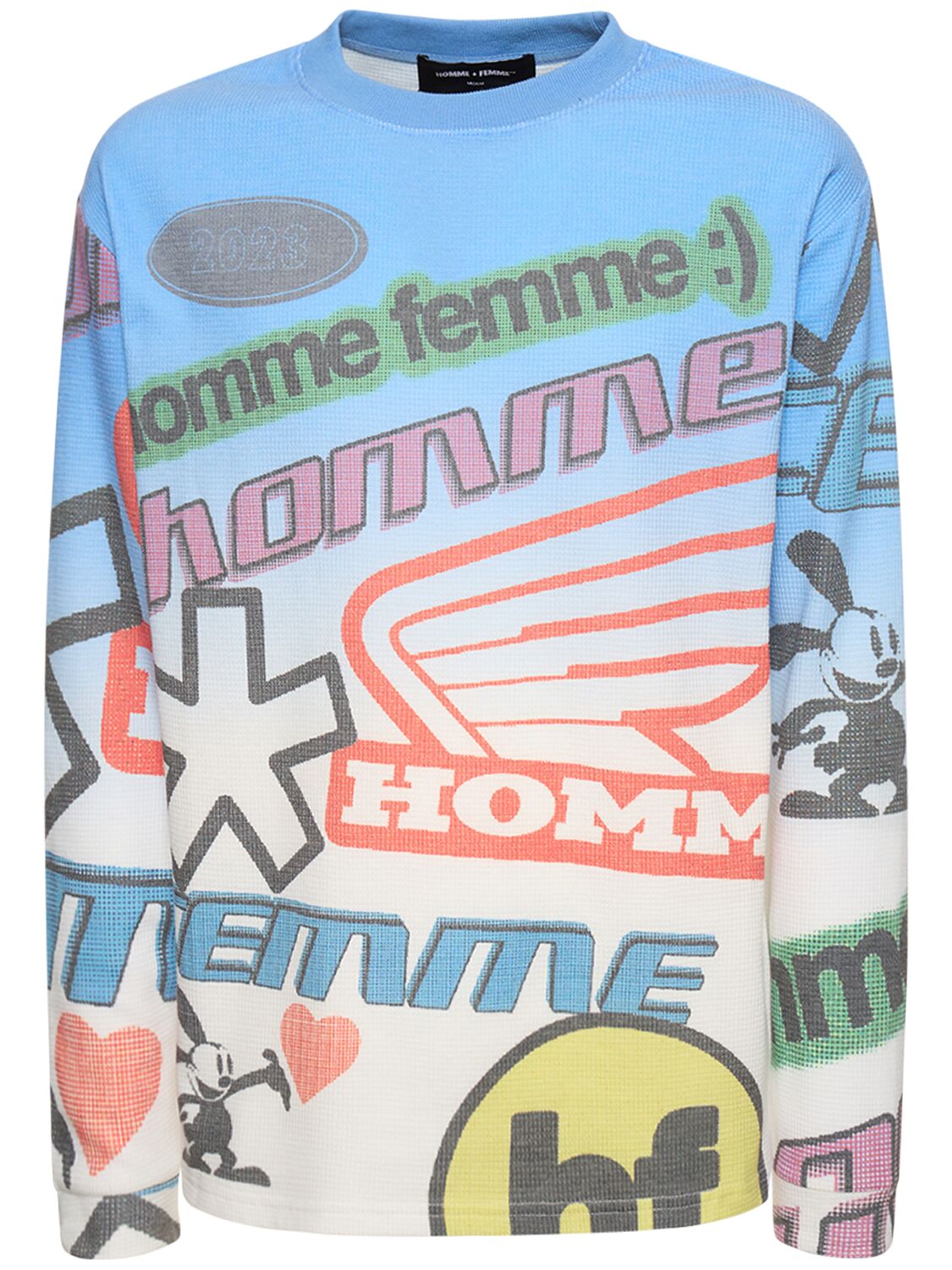 T-shirt Termica Moto Con Stampa - HOMME + FEMME LA - Modalova