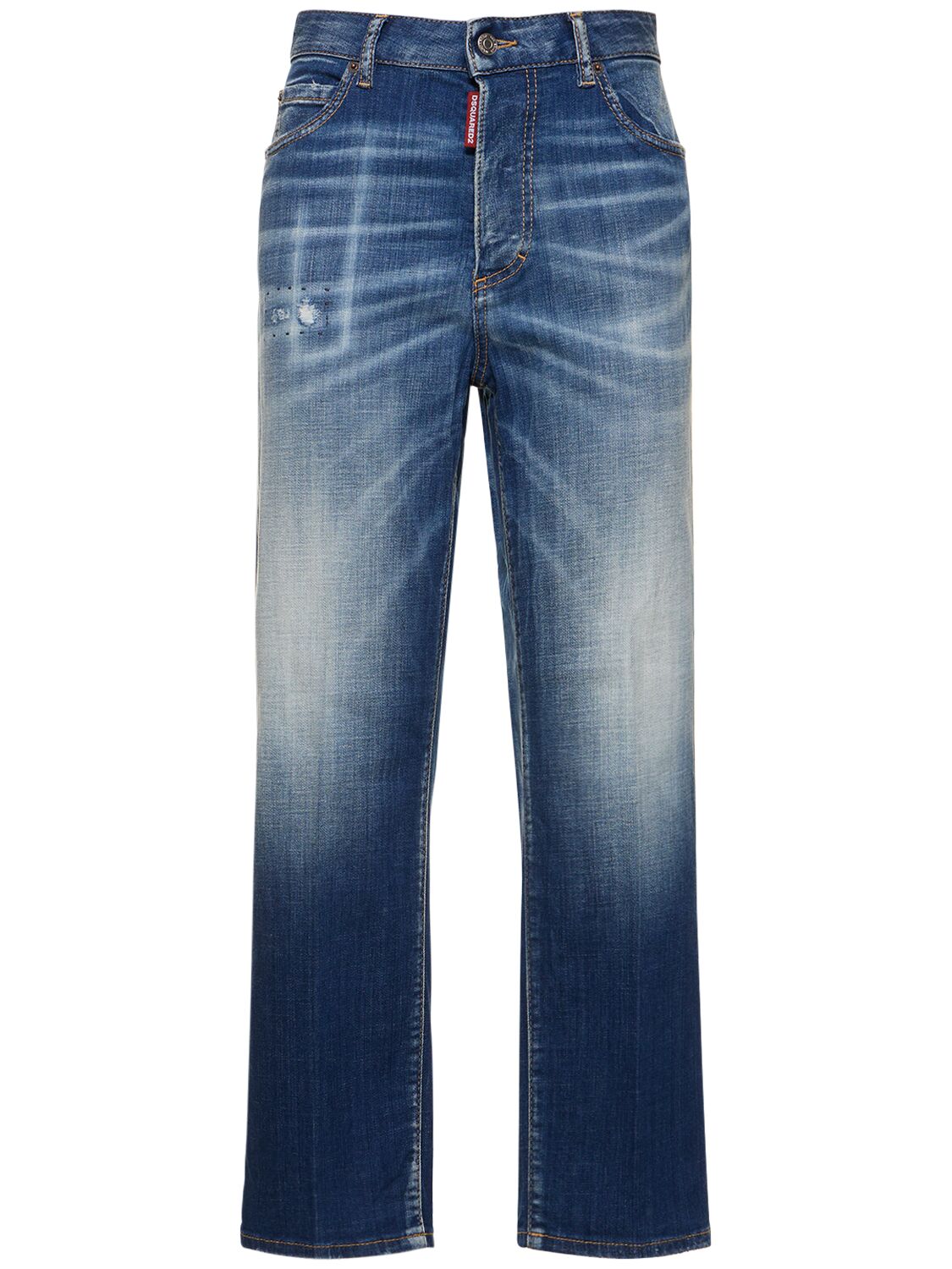 Jeans Cropped Vita Alta Boston In Denim - DSQUARED2 - Modalova