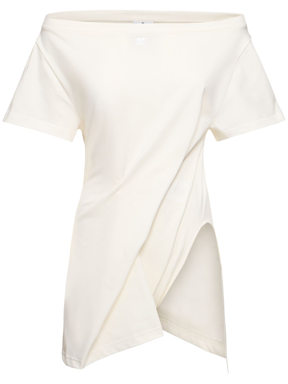 Boatneck Cotton Mini Dress - COURREGES - Modalova