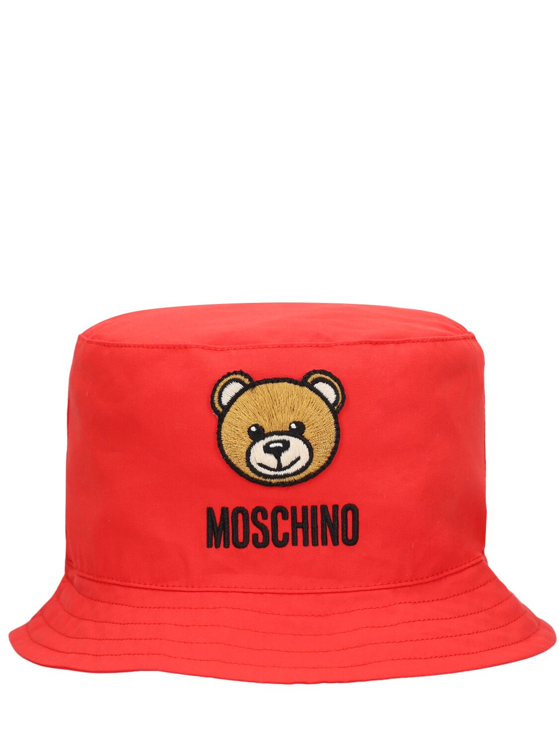 Cappello Bucket In Popeline Di Cotone - MOSCHINO - Modalova