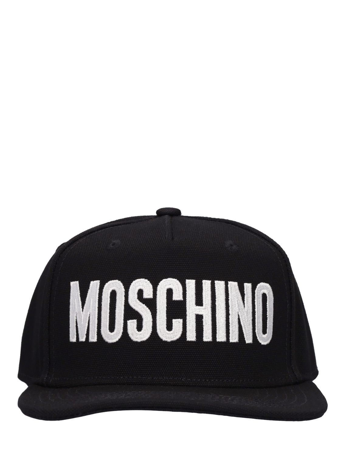 Cappello In Tela Di Cotone Con Logo - MOSCHINO - Modalova